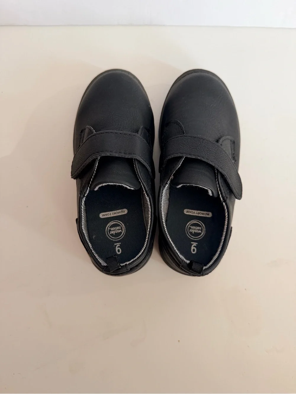 Toddler  Black Velcro Dress Shoes